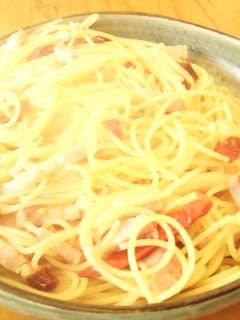 ワンパンで作る ベーコンのペペロンチーノ-レシピのメイン写真