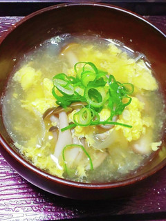 玉ねぎときのこのかき玉汁-レシピのメイン写真