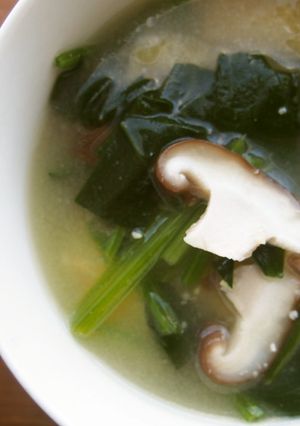 椎茸・ほうれん草のお味噌♪椎茸香る♪-レシピのメイン写真