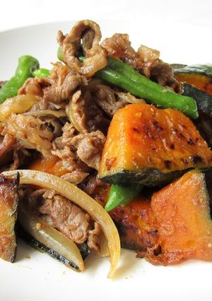 牛肉とかぼちゃのにんにくポン酢炒め-レシピのメイン写真