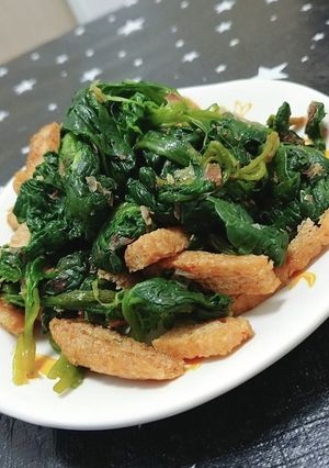 ちぢみほうれん草の油揚げのおひたし-レシピのメイン写真