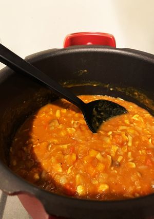 圧力鍋で野菜たっぷり無水カレー-レシピのメイン写真