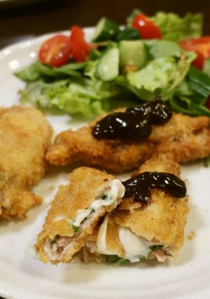 トンカツ★チーズとバジル包み☆味噌ダレで-レシピのメイン写真