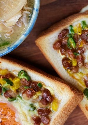 １０分だけできる納豆チーズトースト-レシピのメイン写真