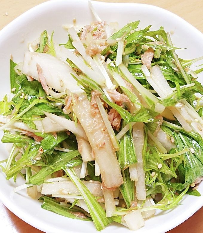 ポンの大根と水菜のサラダ-レシピのメイン写真