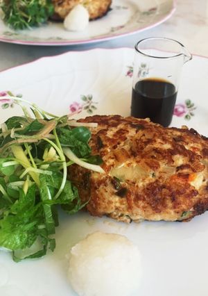 豆腐ハンバーグ 香り野菜添え-レシピのメイン写真