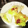 チリコンカンのトルティーヤ巻き