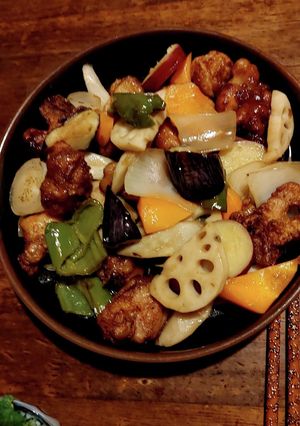 鶏肉と根菜の甘酢あんかけ-レシピのメイン写真