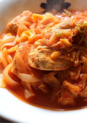 m炊飯器で鶏とキャベツのトマト煮-レシピのメイン写真