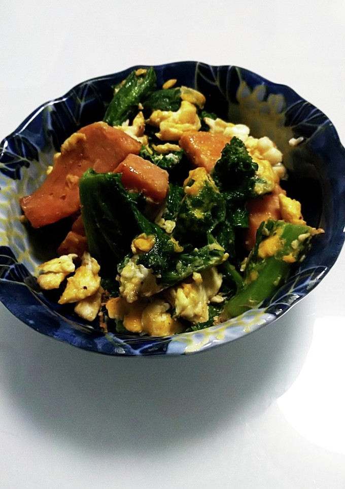 わさび菜とスパムの炒めもの-レシピのメイン写真