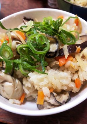 牡蠣入り炊き込みご飯-レシピのメイン写真
