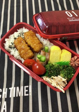 男子中学生弁当2/20イカ天ぷら弁当-レシピのメイン写真
