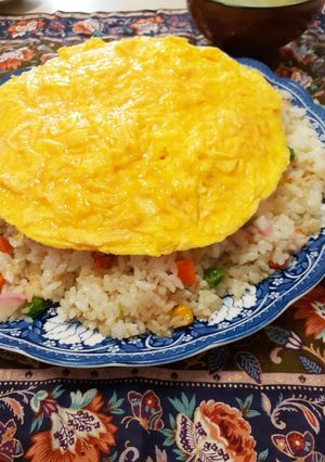 海老炒飯(帽子のっけ)-レシピのメイン写真