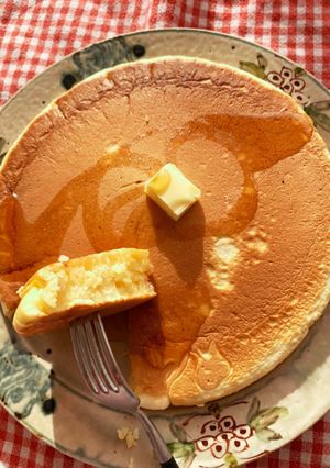目指せ2cm越え！分厚いホットケーキ-レシピのメイン写真