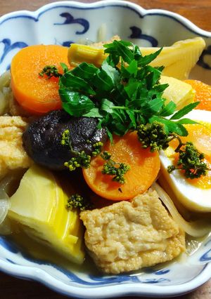 厚揚げ、筍、春人参の煮物　発酵玉葱-レシピのメイン写真