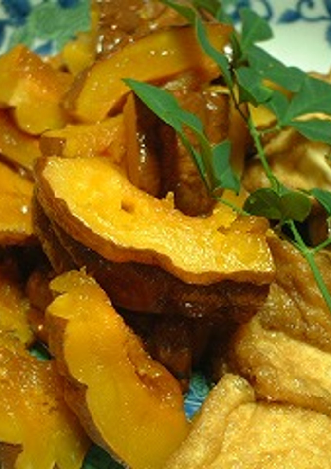 かぼちゃと厚揚げの煮物-レシピのメイン写真