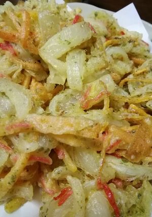 紅生姜入り玉葱のかき揚げ-レシピのメイン写真