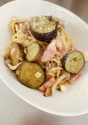 とろけるナスとベーコンのペペロンチーノ-レシピのメイン写真