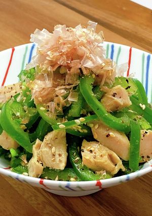 サラダチキンde無限ピーマン-レシピのメイン写真