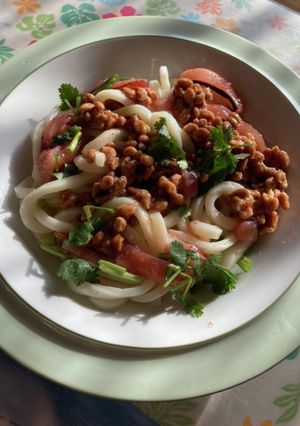塩辛納豆うどん-レシピのメイン写真