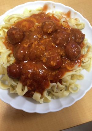 手作りパスタでミートパスタ-レシピのメイン写真