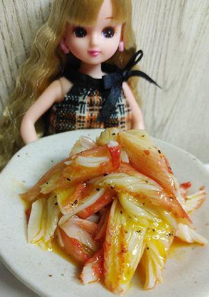 リカちゃん♡カニカマアイオリ風ソース和え-レシピのメイン写真