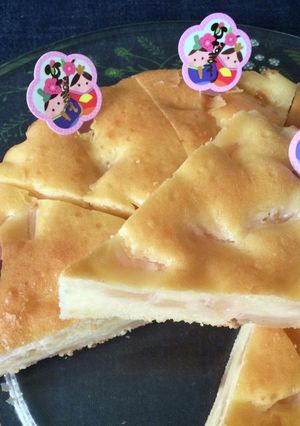 ほんのりジューシー簡単な桃のケーキ-レシピのメイン写真