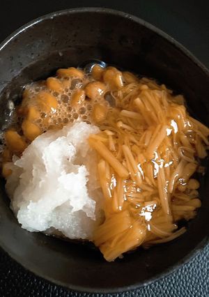 簡単美味！！なめ茸おろし納豆★-レシピのメイン写真