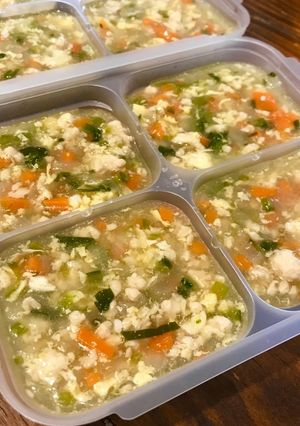 簡単離乳食♡鶏と野菜の和風かきたま餡-レシピのメイン写真