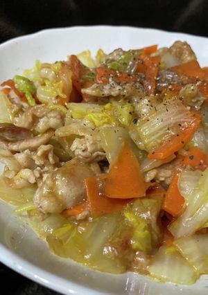 豚こま白菜の塩炒め-レシピのメイン写真
