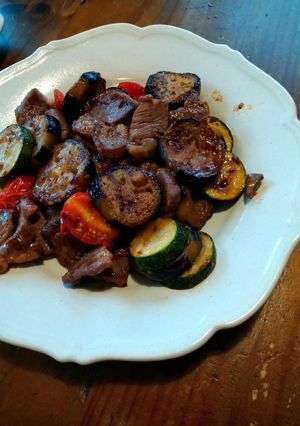 ラム肉と夏野菜のクミン炒め-レシピのメイン写真