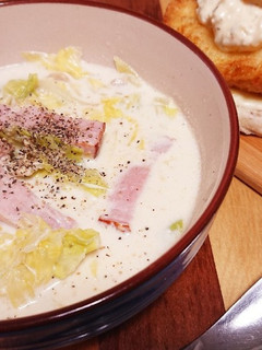 超簡単☆キャベツとベーコンのミルクスープ-レシピのメイン写真