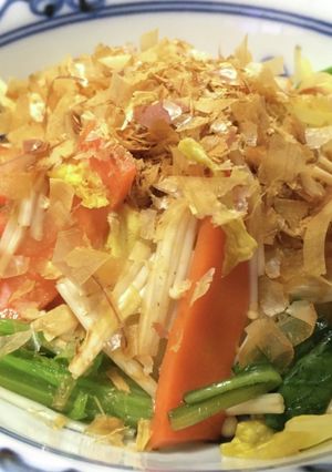 レンジで簡単　三色おひたし-レシピのメイン写真