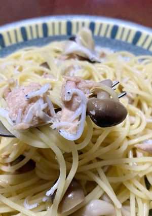 しらす＆しめじ＆ツナ＆白ネギの和風パスタ-レシピのメイン写真