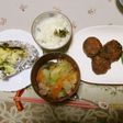 夕食一人300円②つくねとタラのチーズ焼