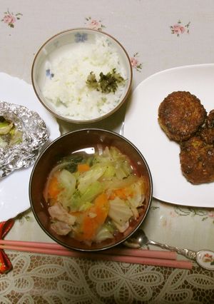 夕食一人300円②つくねとタラのチーズ焼-レシピのメイン写真