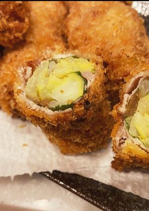 さっぱり!梅じそキャベツのロースカツ揚げ-レシピのメイン写真
