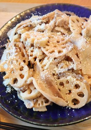 シャキシャキレンコンの豚バラチーズ炒め-レシピのメイン写真