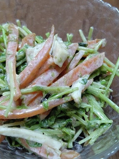 豆苗の佃煮マヨサラダ-レシピのメイン写真