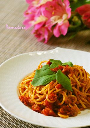 パスタポモドーロ☆シンプルなトマトソース-レシピのメイン写真