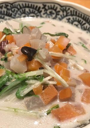 雑穀入り野菜の豆乳スープ-レシピのメイン写真