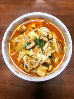 キムチ味の鍋うどん-レシピのメイン写真