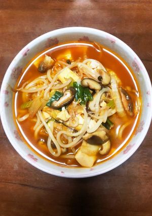 キムチ味の鍋うどん-レシピのメイン写真