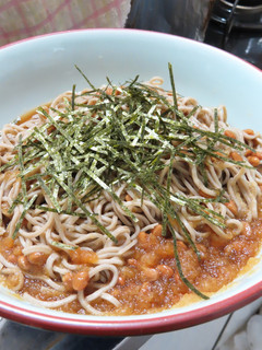 時短簡単ダイエット用冷やしおろし納豆蕎麦-レシピのメイン写真