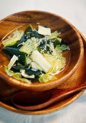 干し葉野菜たっぷりわかめスープ-レシピのメイン写真