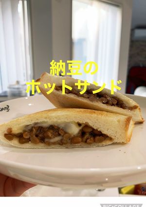 簡単納豆チーズのホットサンド-レシピのメイン写真