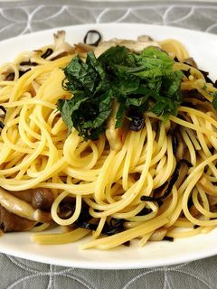 簡単!塩昆布ときのこの和風パスタ-レシピのメイン写真