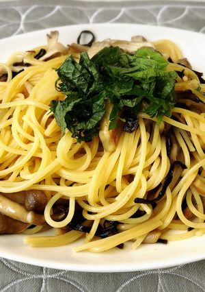 簡単！塩昆布ときのこの和風パスタ-レシピのメイン写真