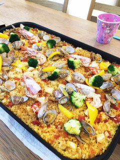 ホットプレートで本格!シーフードパエリア-レシピのメイン写真