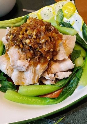 茹でバラ肉のにんにくダレ-レシピのメイン写真